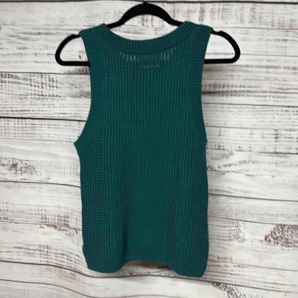Anthropologie Quinn Teal Sleeveless Knit Top Small - Picture 3 of 5